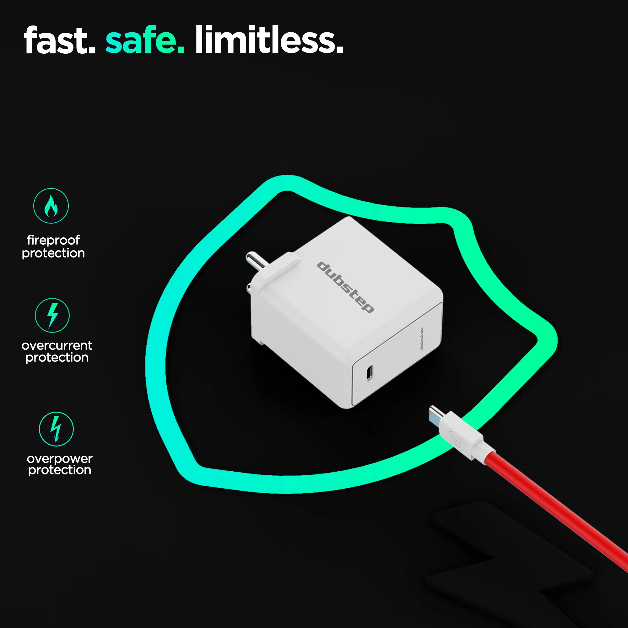 Sprint All In One 30W 6A Fast Charging Adapter with Cable (Type-C to Type-C) - Image 7