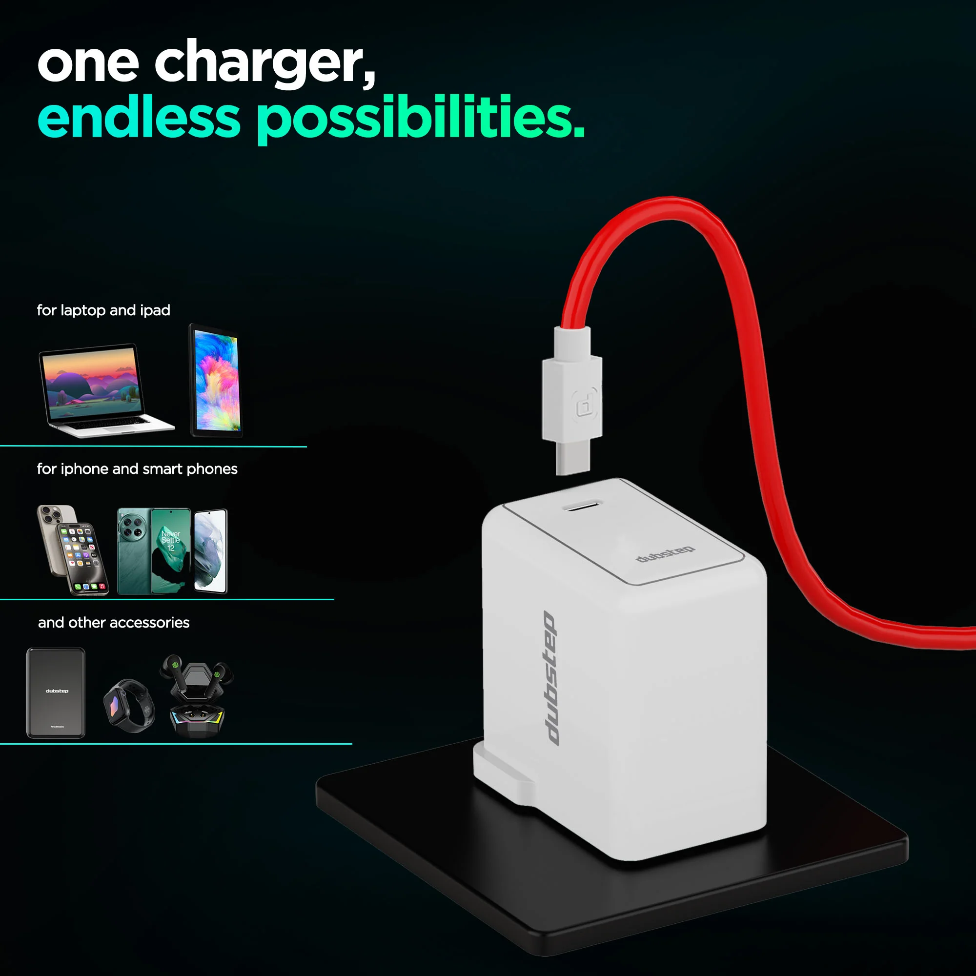 Sprint All In One 30W 6A Fast Charging Adapter with Cable (Type-C to Type-C) - Image 8