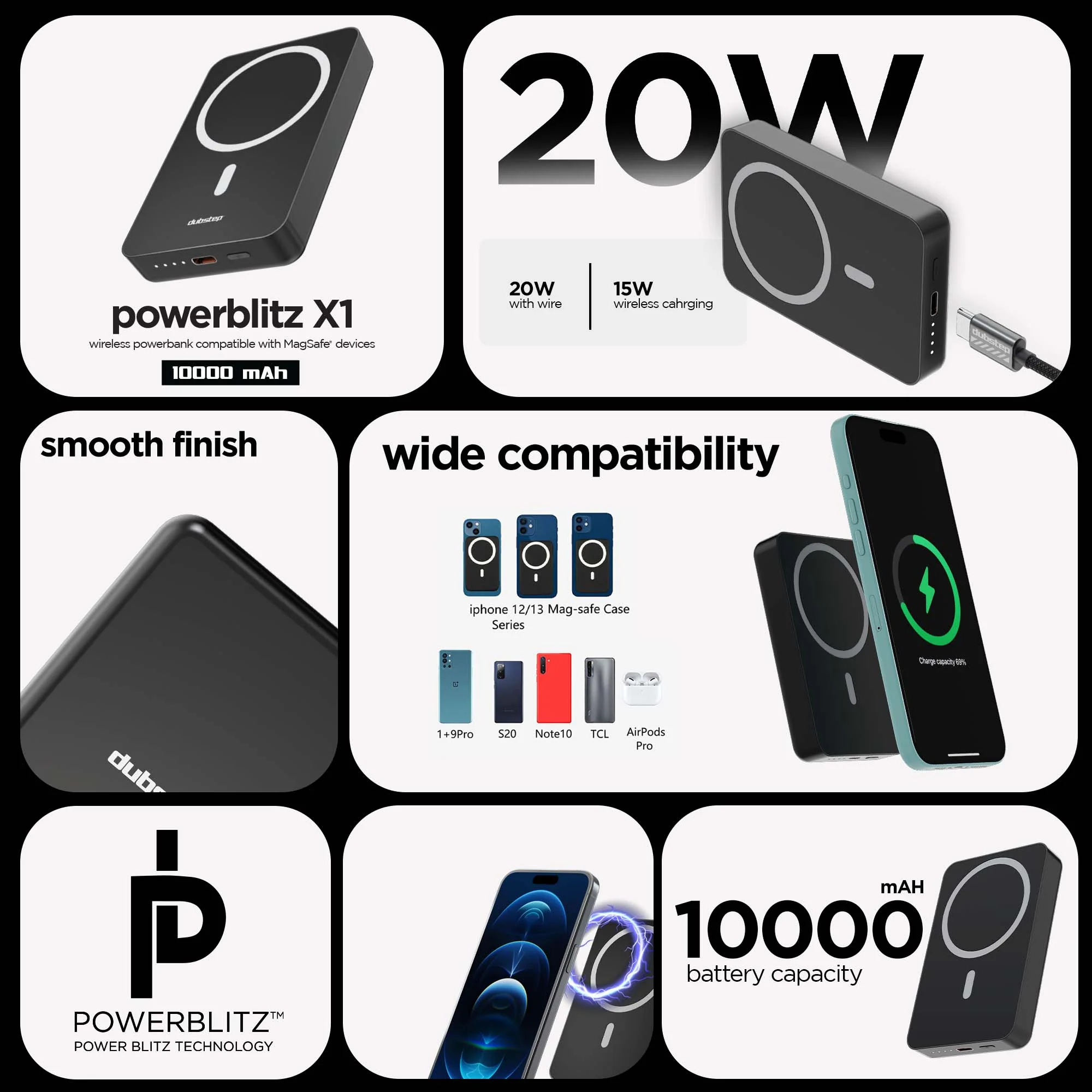 Powerblitz X1 Magsafe charging powerbank 10,000mAh - Image 3